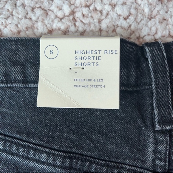 NWT Women's Highest Rise Shortie Shorts sz 8 Black Vintage Stretch - Picture 3 of 5